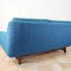 Norwegian living room set in blue fabric, vintage scandinavian 1960s