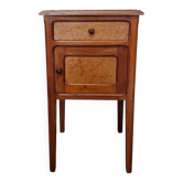 Antique French Bedside Table With Marble Top, early 1900s