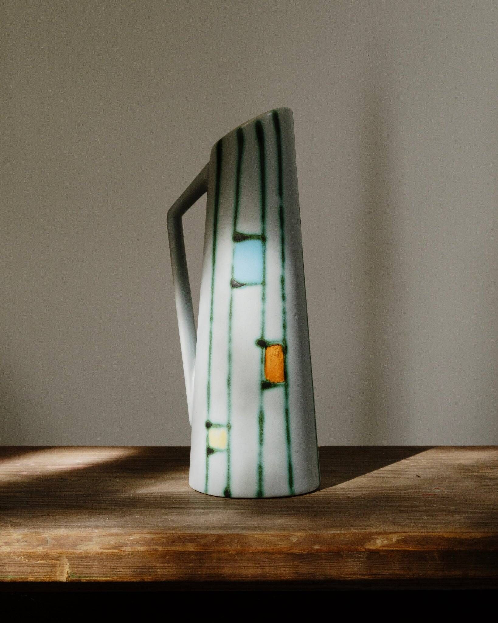 Vase en céramique Mondrian｜Allemagne 1950-60