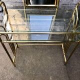 Golden dressing table and armchair