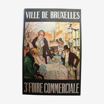 Affiche ancienne "3e foire de Bruxelles", 1922