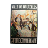 Affiche ancienne "3e foire de Bruxelles", 1922