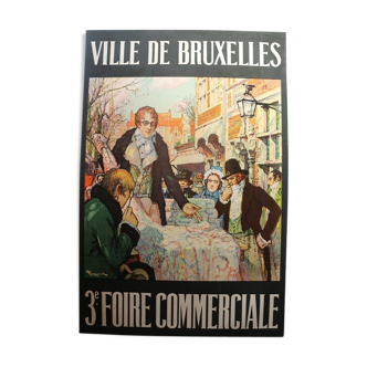 Affiche ancienne "3e foire de Bruxelles", 1922