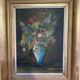 F. Domínguez, floral bodegones, 1945, oil on cardboard box, game of 2