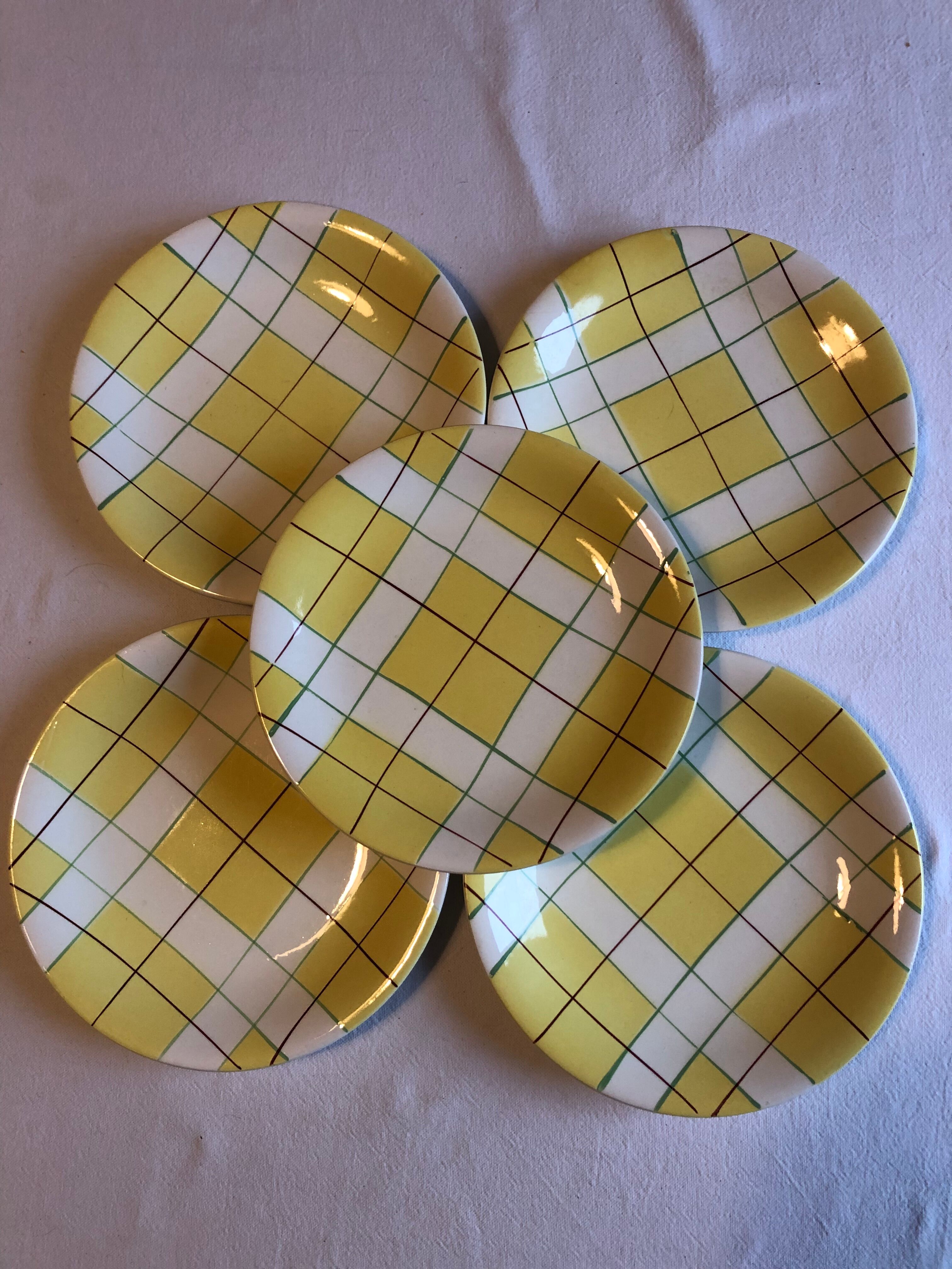 5 dessert plates Hossegor Salins