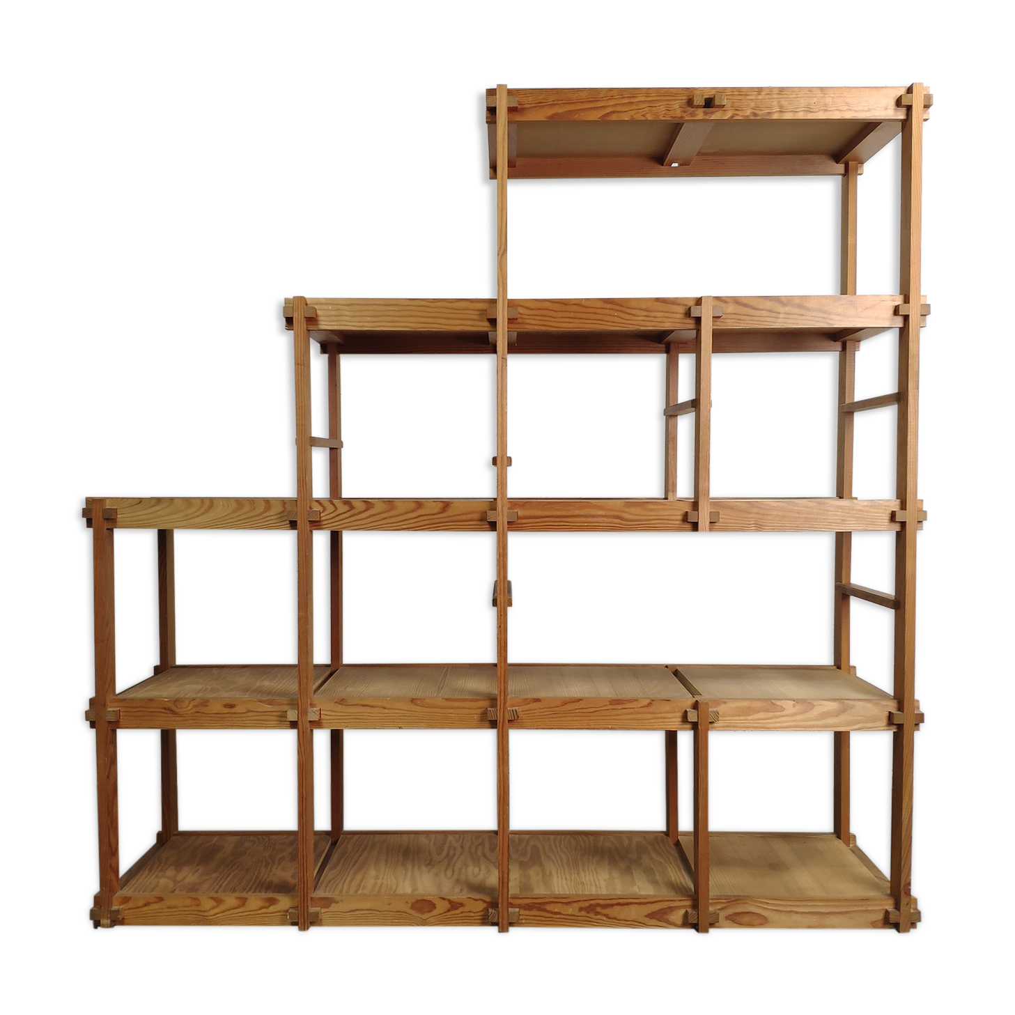 Pine staircase shelf design bauhaus circa 80