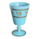 Calice en verre opalin bleu