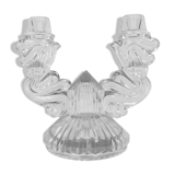 Mid-century glass candlestick/bohemia,1960's