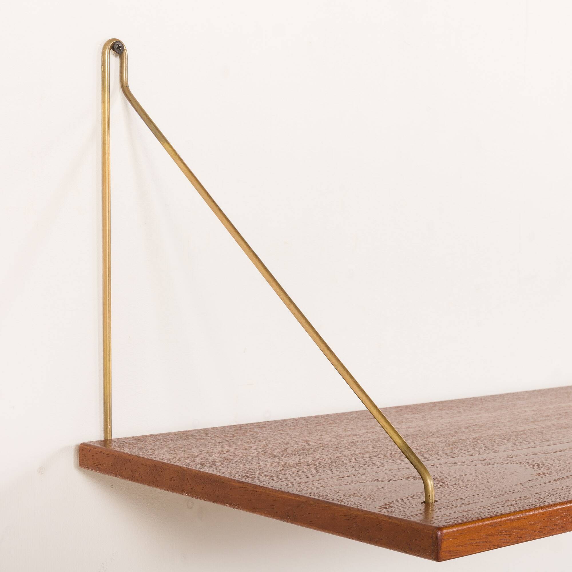 Danish mid-century floating shelves in teak, set of 3, 1960s