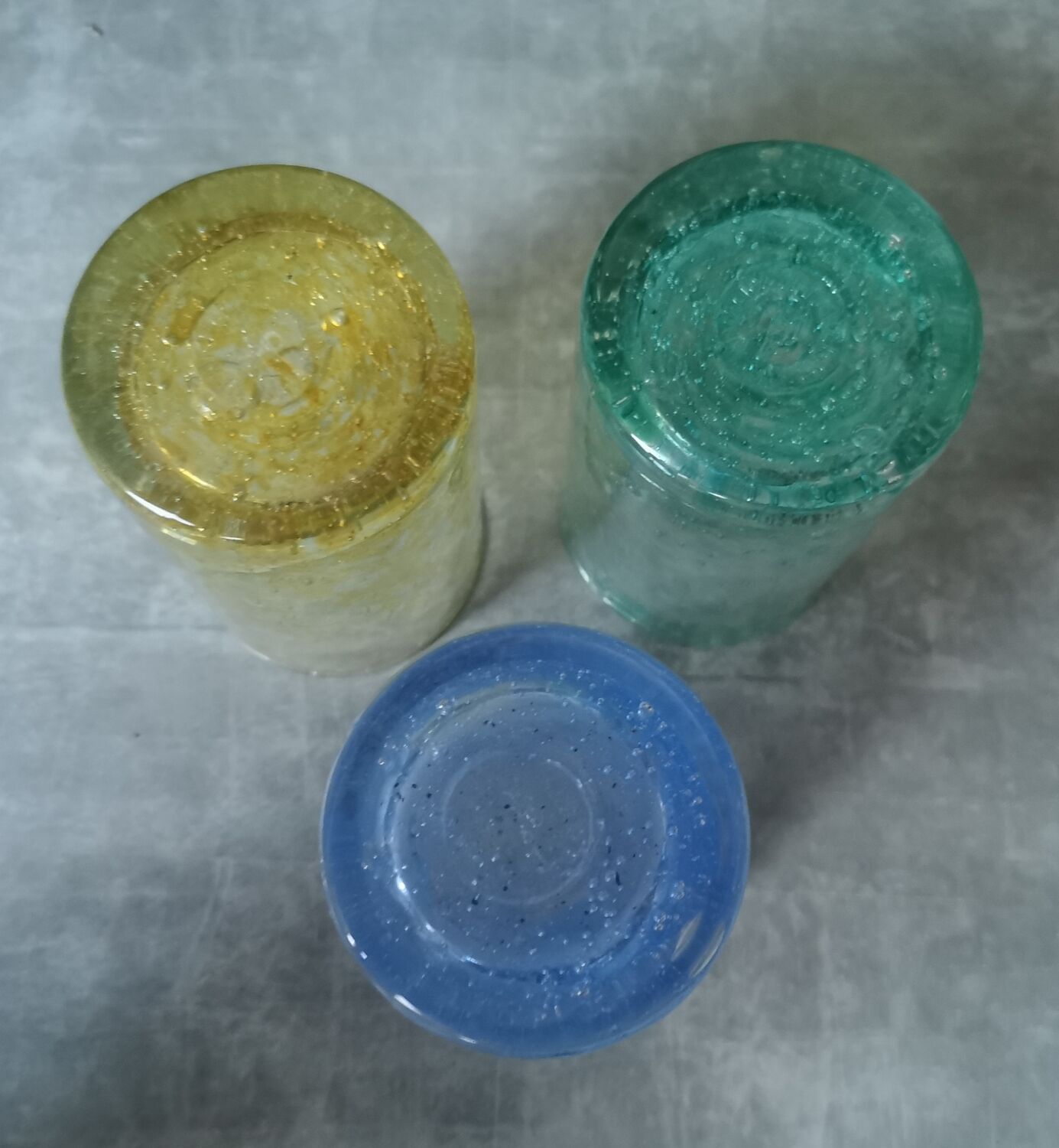 Bubbled water glasses Bourboule glassware