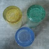 Bubbled water glasses Bourboule glassware