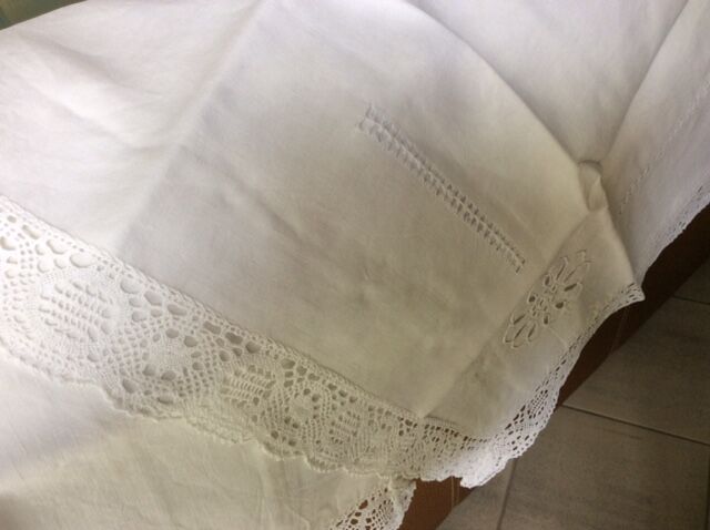 Set of 16 antique hand-embroidered stainedcases