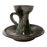 Bougeoir signé Thierry et Chantal Robert en Grès du Loir émaillé