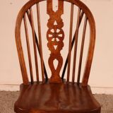 Set of 4 19th Century Windsor Wheelback Chairs