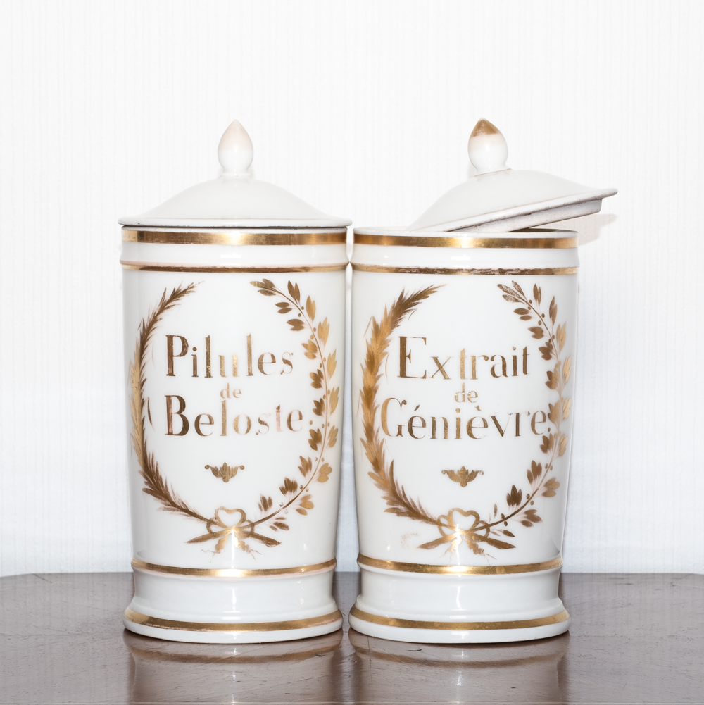 Pair of pharmacy jars