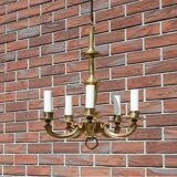 Five-arm chandelier, Western Europe, 1950s.