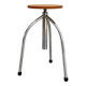 Vintage industrial workshop stool, adjustable tripod, 1960s–70s