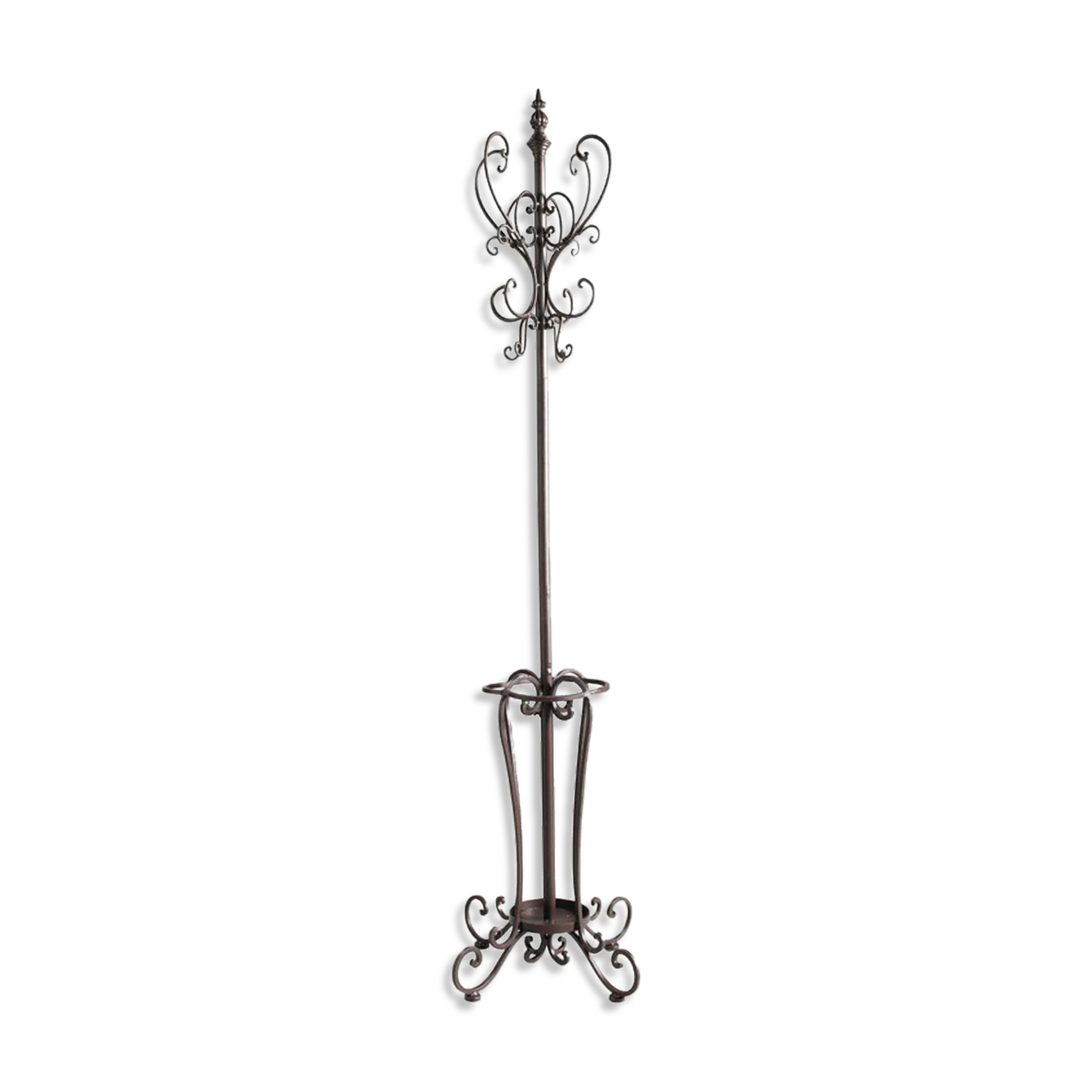 Wrought iron coat rack