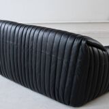Canapé Sandra en Cuir Noir par Annie Hieronimus pour Ligne Roset, 1973, Set de 6
