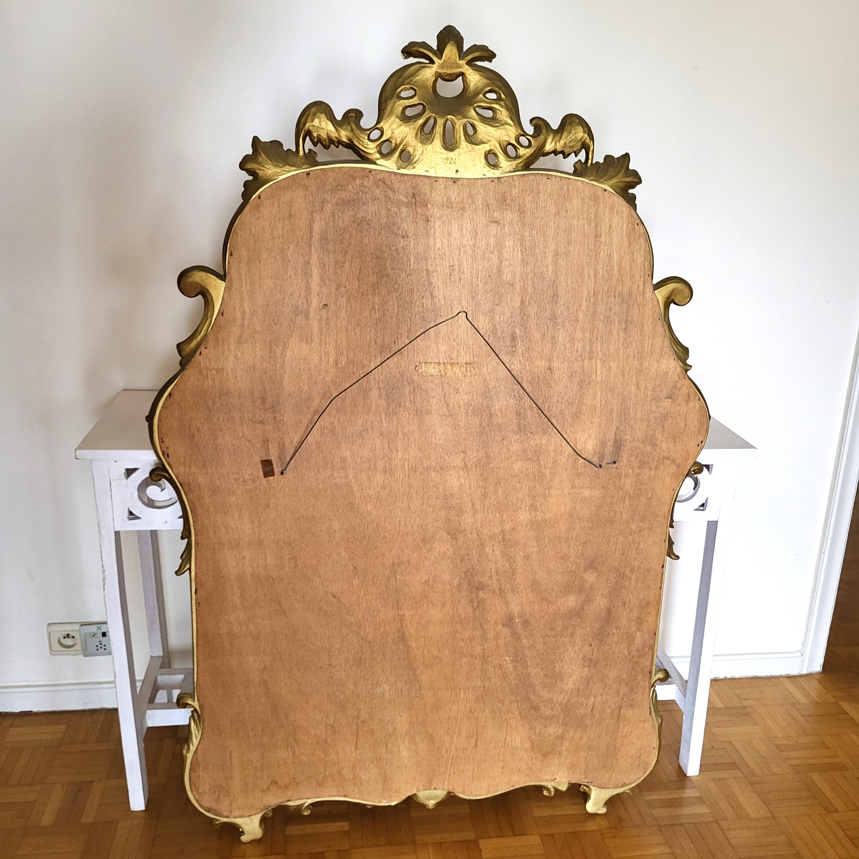 Large Louis XVI style mirror with shutters in perfect condition.
