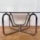 1970s mid-century chrome and smoked glass coffee table