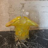 Murano glass basket vase
