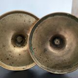 Pair of old bronze candlesticks
