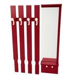 Vintage Wall-Mounted Coat Rack with Mirror and Drawer, 1960s, Czechoslovaki