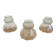 Lot 3 Tulips Antique Glass Cut Frosted Art Deco Lamps Lu