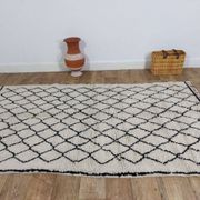 Handmade wool Berber rug 220 X 130 CM