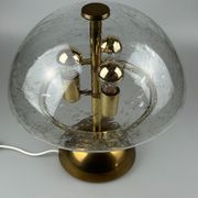 Lampe de table des années 60 des années 70 par Doria Leuchten Allemagne laiton de verre Space Age