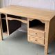 Renovated vintage desk in raw solid wood 128cm
