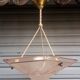 Art Deco ceiling lamp / chandelier in pink pressed molded glass in working order