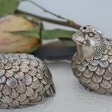 Saleron birds silver metal