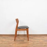 Mid-century danish teak & leather dining chair by P.E. Jørgensen for Farsø Stolefabrik, 1960s