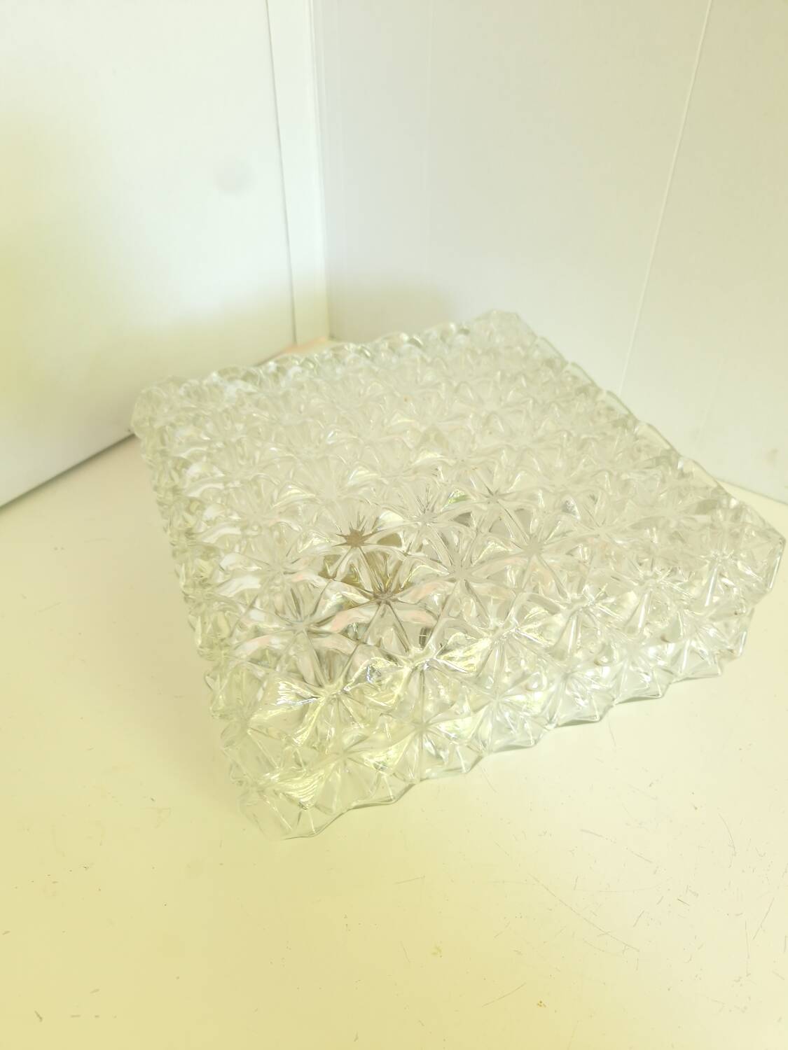 Vintage molded glass wall light