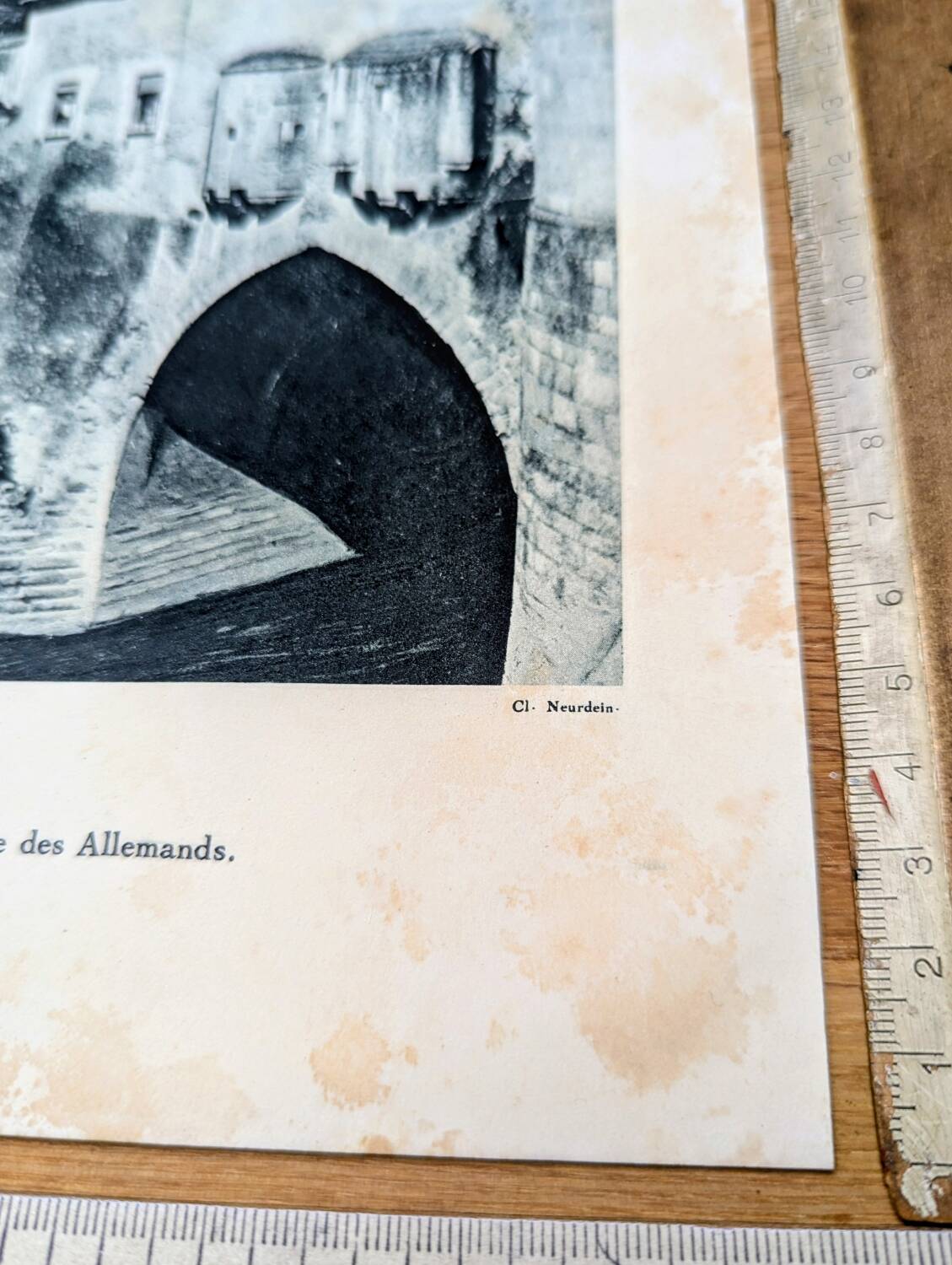 Heliogravure of Metz, vintage printed in 1926.