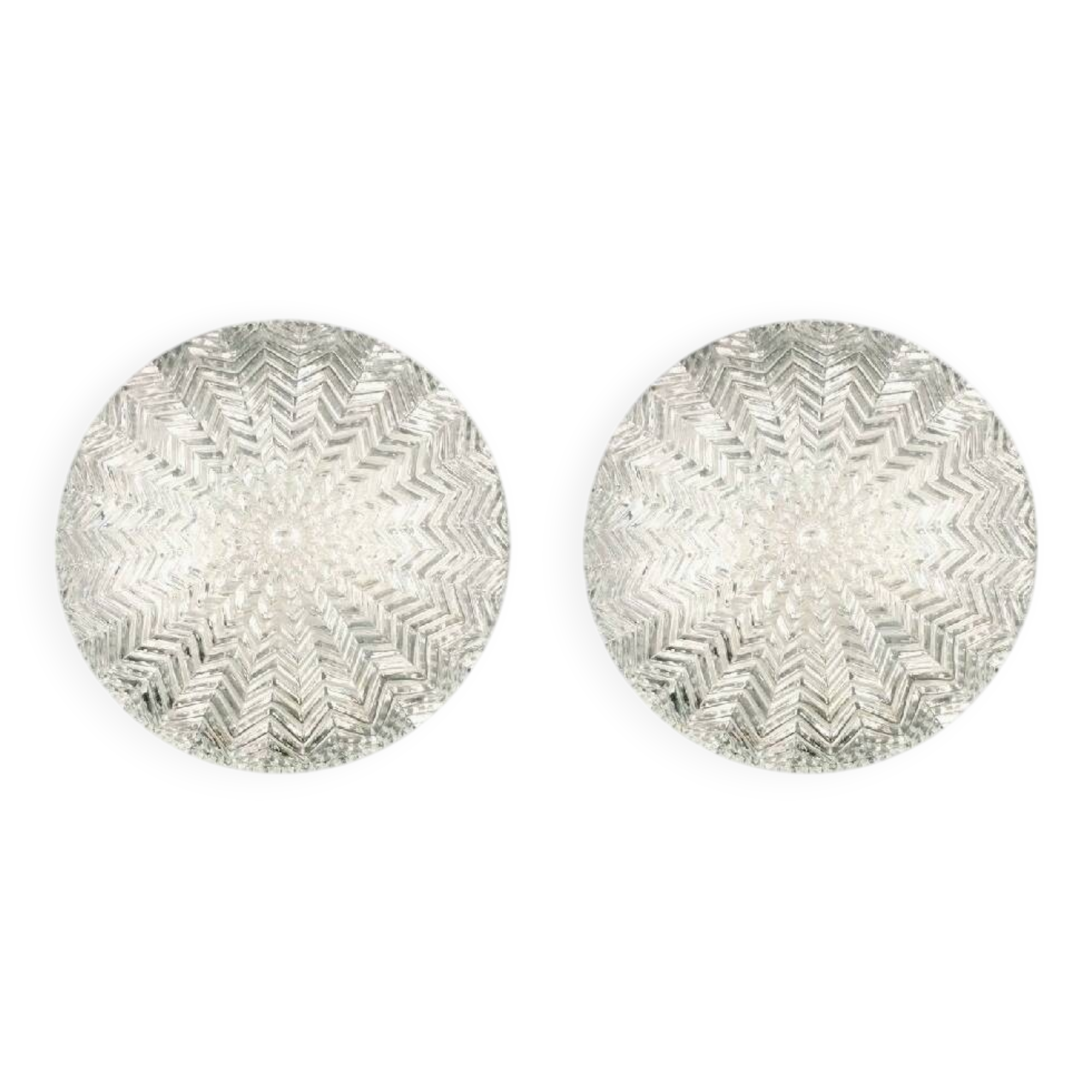 Pair of Geometric Glass Wall Lights from Limburg, Germany, 1970s
