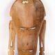 African Mask Hand Carved In Light Wood From West Africa