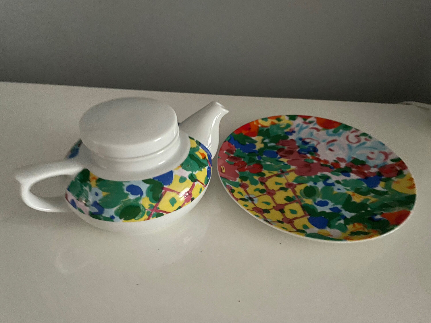 Teapot and its plate