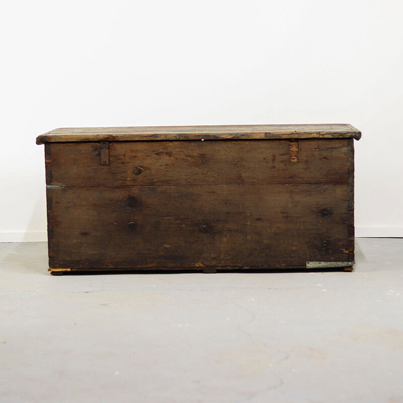 Antique painted Folk art bridal chest