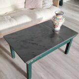 Rectangular coffee table in wood and slate