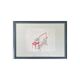Chinese, Asian woodcut print in wooden frame