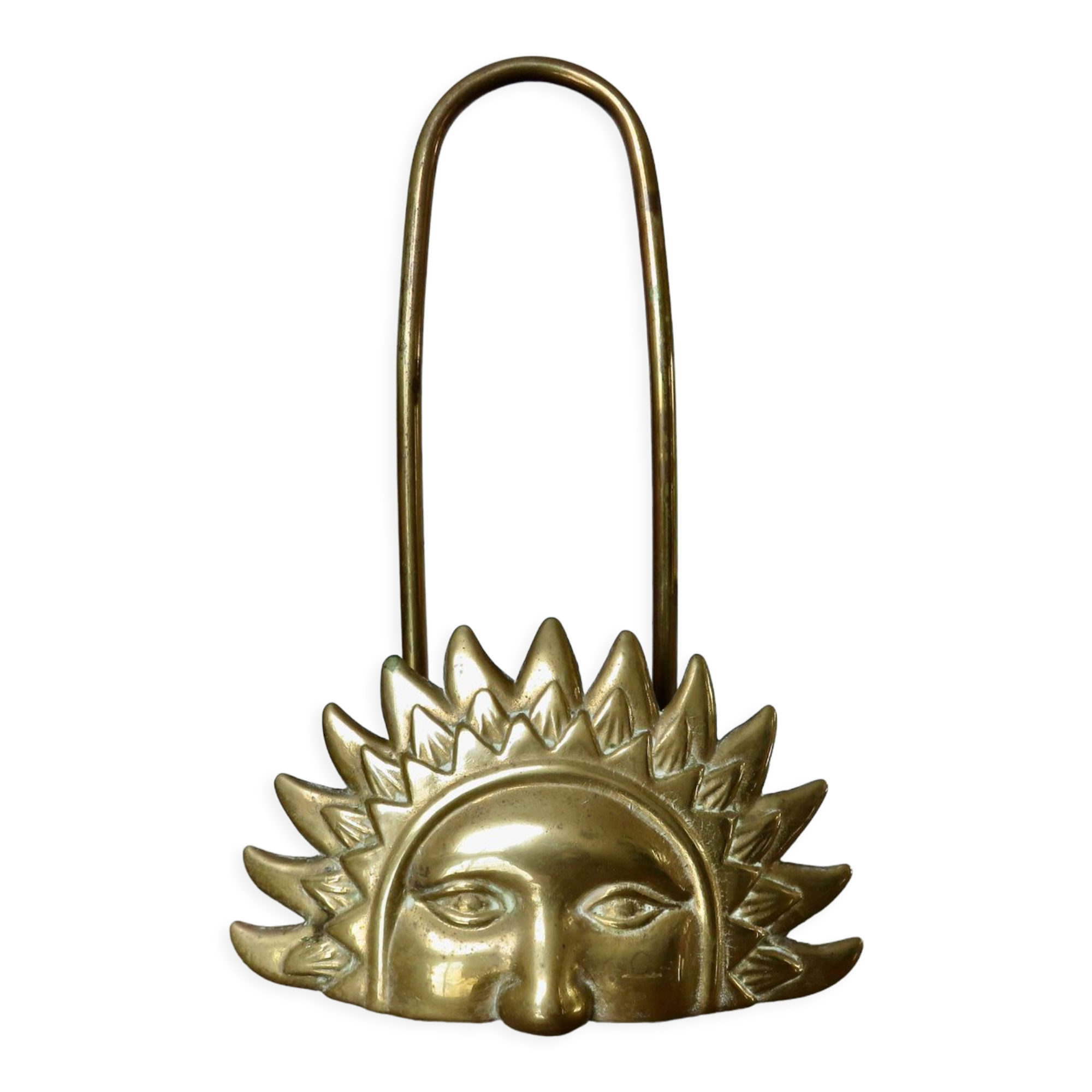 Letter holder "sun" brass 60s 70s