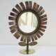Copper and brass flower mirror by Vinay 60s