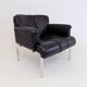 Set of 2 Girsberger Eurochair leather armchairs