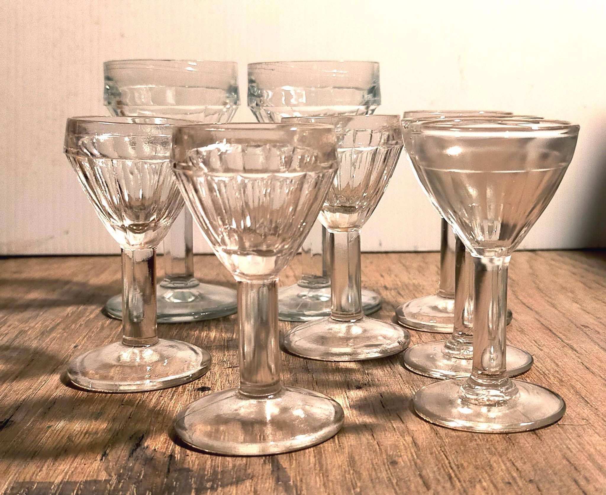 Lot de 8 Verres à pied - verres de bistrot