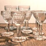 Lot de 8 Verres à pied - verres de bistrot