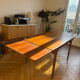 Danish vintage dining table – Scandinavian design – Extendable 240 cm