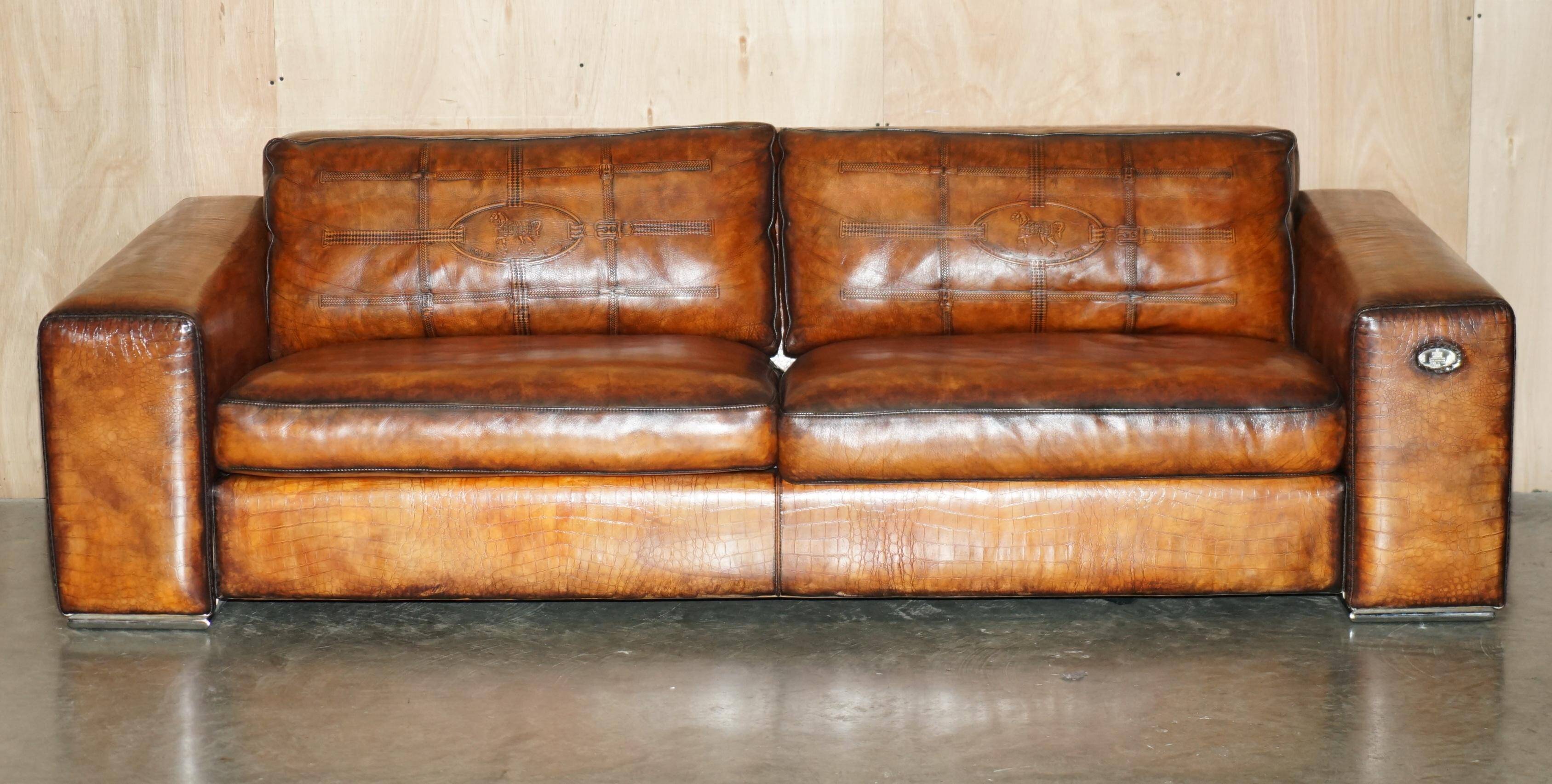 Fendi crocodile-embossed leather canapé, limited edition.